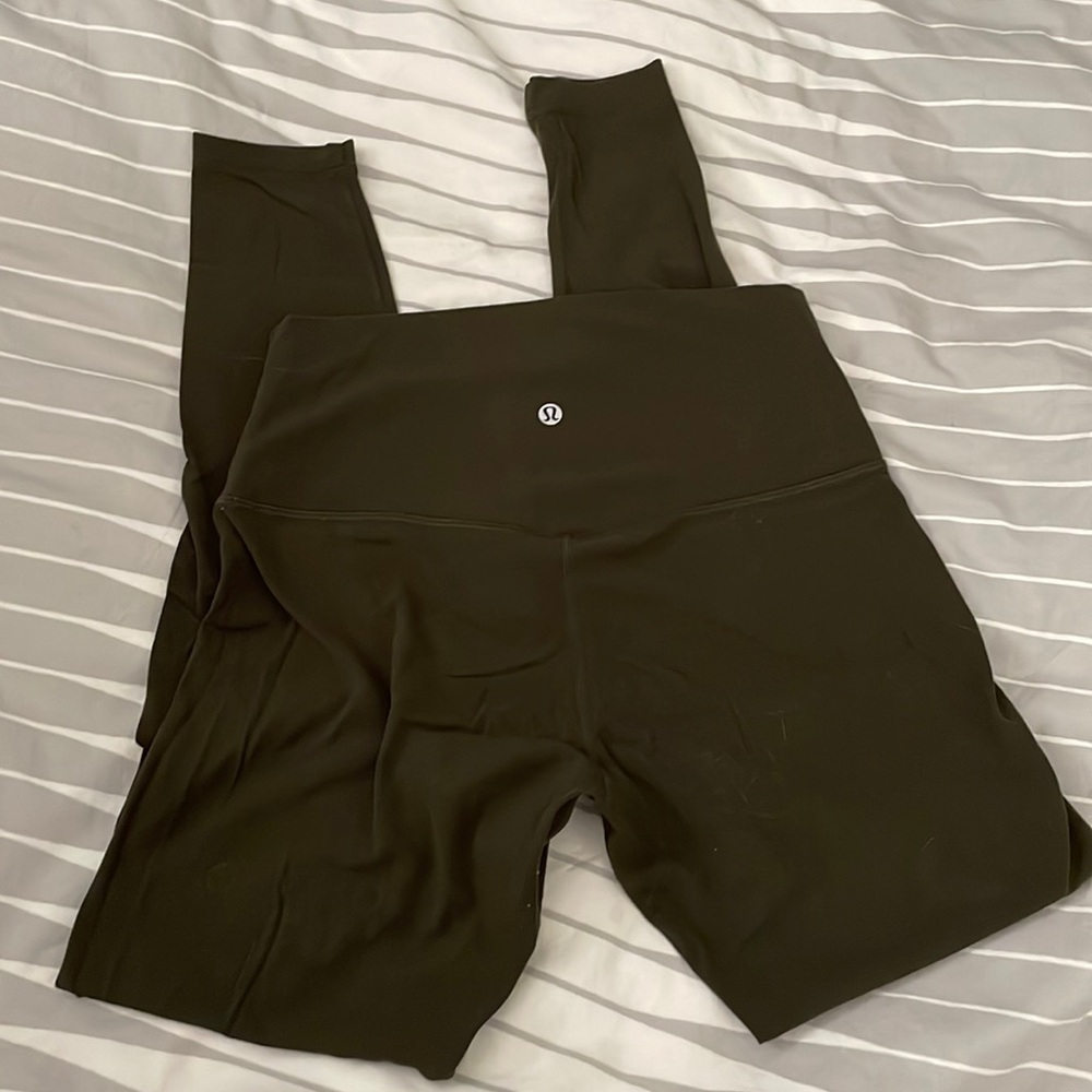 Lululemon dark green leggings, size 8
